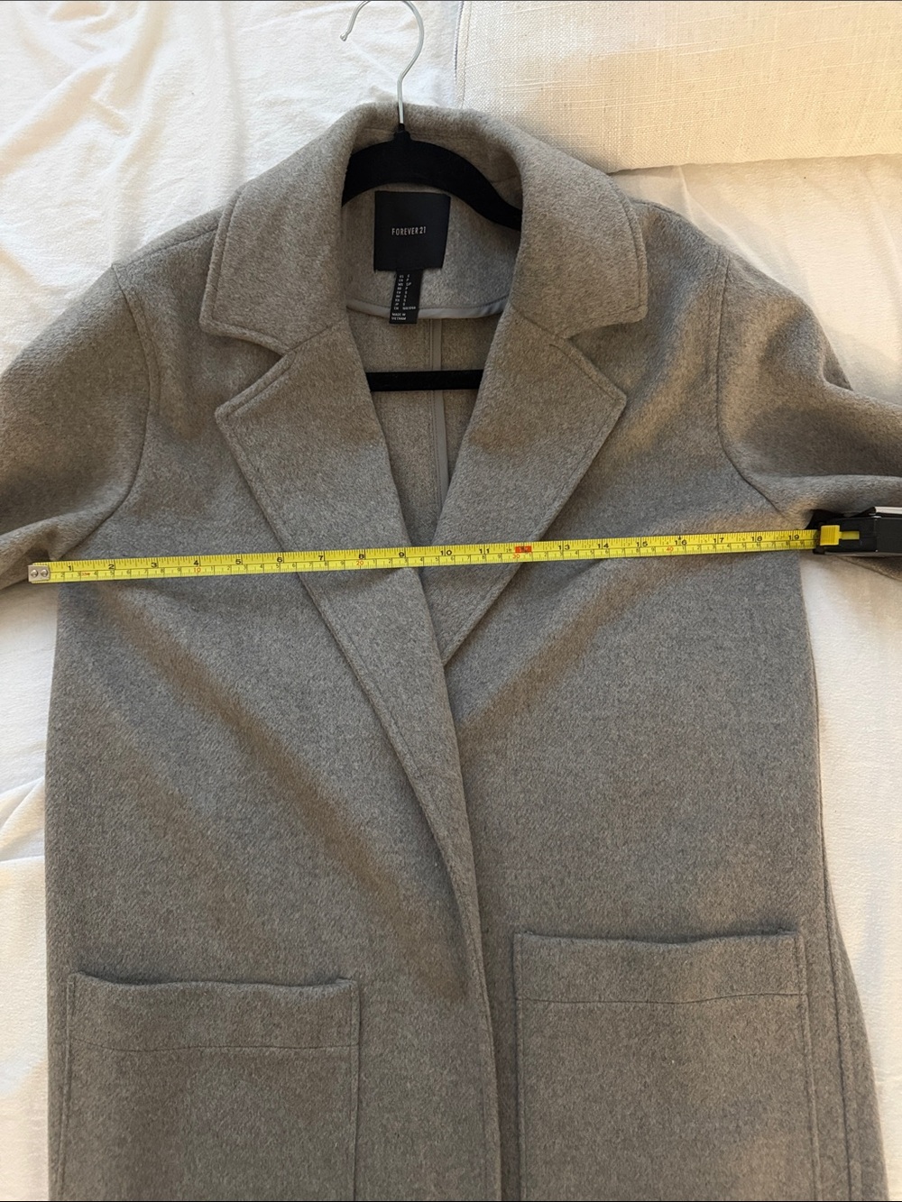 Grey Open-Front Coat Cardigan - Picture 3 of 7
